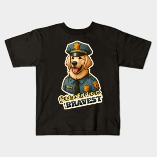 Golden Retriever police Kids T-Shirt